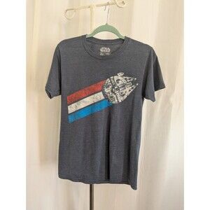 Mad Engine Star Wars Millennium Falcon T-Shirt Size Small Red/White/Blue (E14)